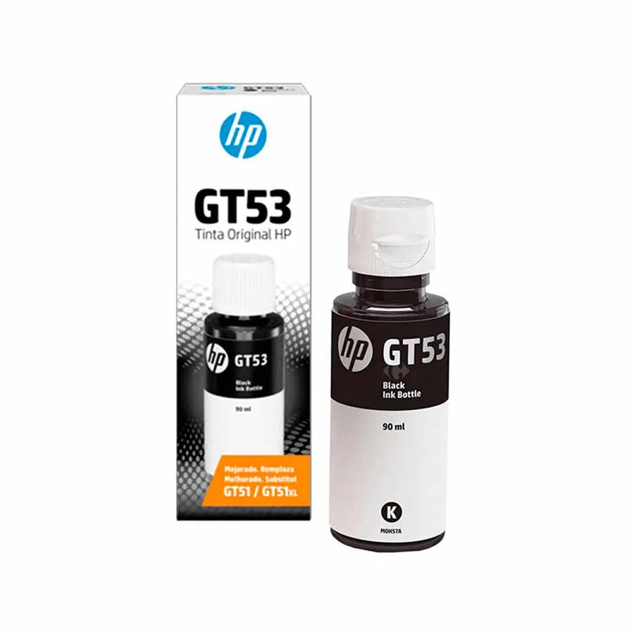 BOTELLA DE TINTA HP NEGRO GT53 1VV22AL PARA WL-580/WL415/WL515/WL519/WL530/5820/5810/ST720/HP750/790