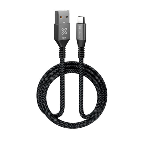 CABLE KLIP XTREME USB A a USB C 10 PIES POTENCIA 30W