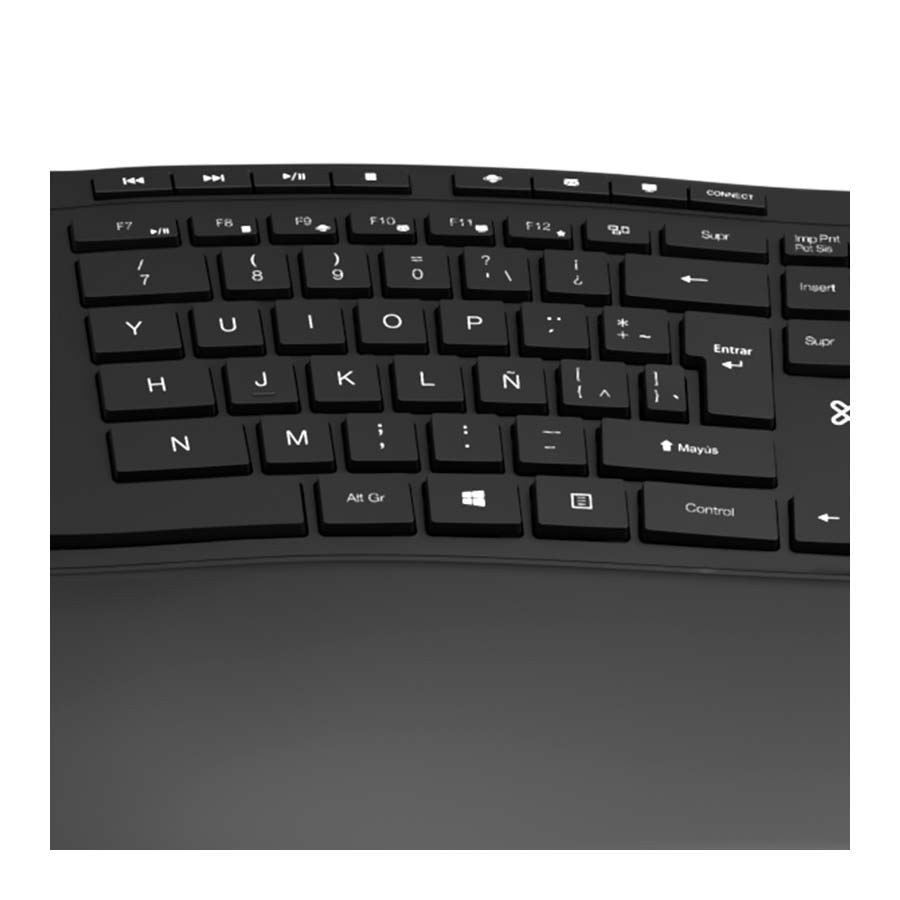TECLADO KLIP XTREME TRANSCEND INALAMBRICO 2.4GHz USB NEGRO RUEDA DE DESPLAZAMIENTO 10MTS ALCANCE