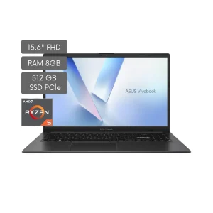 LAPTOP ASUS VIVOBOOK GO 15 AMD R5-7520U 2.8GHZ-8GB-512GB SSD-MIXED BLACK-15.6"FHD-W11 TECL INGLES