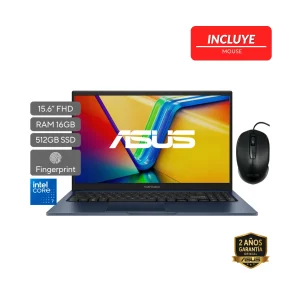 LAPTOP ASUS VIVOBOOK 15 CI7-150U 1.8GHZ-16GB-512GB SSD-BLUE-15.6"FHD+MOUSE-W11