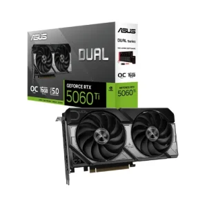 TARJETA DE VIDEO ASUS DUAL NVIDIA® GeForce RTX™ 5060 Ti 16GB GDDR7 EVO OC PCIe 5.0 C 1xHDMI/3xDP