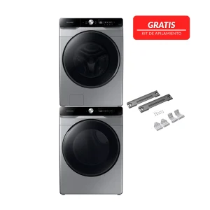 WF22C6400APAP LAVADORA SAMSUNG 22 KG CARGA FRONTAL AI CONTROL AUTOMATICA - GRIS + DV22C6370PPAP SECADORA SAMSUNG 22 KG A GAS CARGA FRONTAL CON MULTICONTROL Y AI CONTROL-GRIS + SKK-8MC