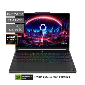 LAPTOP LENOVO LEGION 5 15AGP11 R7 AI-450 2.0GHZ-16GB-1TB SSD-TG RTX5060 8GB-BLACK-15.3"WQXA-W11