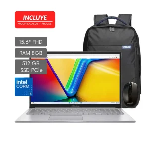 LAPTOP ASUS VIVOBOOK 15 C5-120U 1.4GHZ-8GB-512GB SSD-COOL SILVER-15.6"FHD TOUCH-W11+MOUSE+MOCH