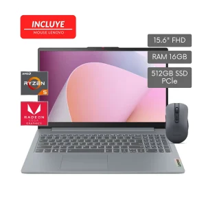 Laptop IPS3 15AMN8 R5-40 2.8GHZ-16GB-512GB Ssd-arctic GREY-15.6"FHD-W11+MOUSE WL310 Lenovo